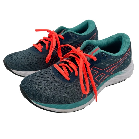 ASICS Gel-Excite 7 Magnetic Blue and Sunrise Red Sneakers Women’s Size 8 - Picture 1 of 10